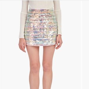 NWT English Factory stripe sequin skirt- medium